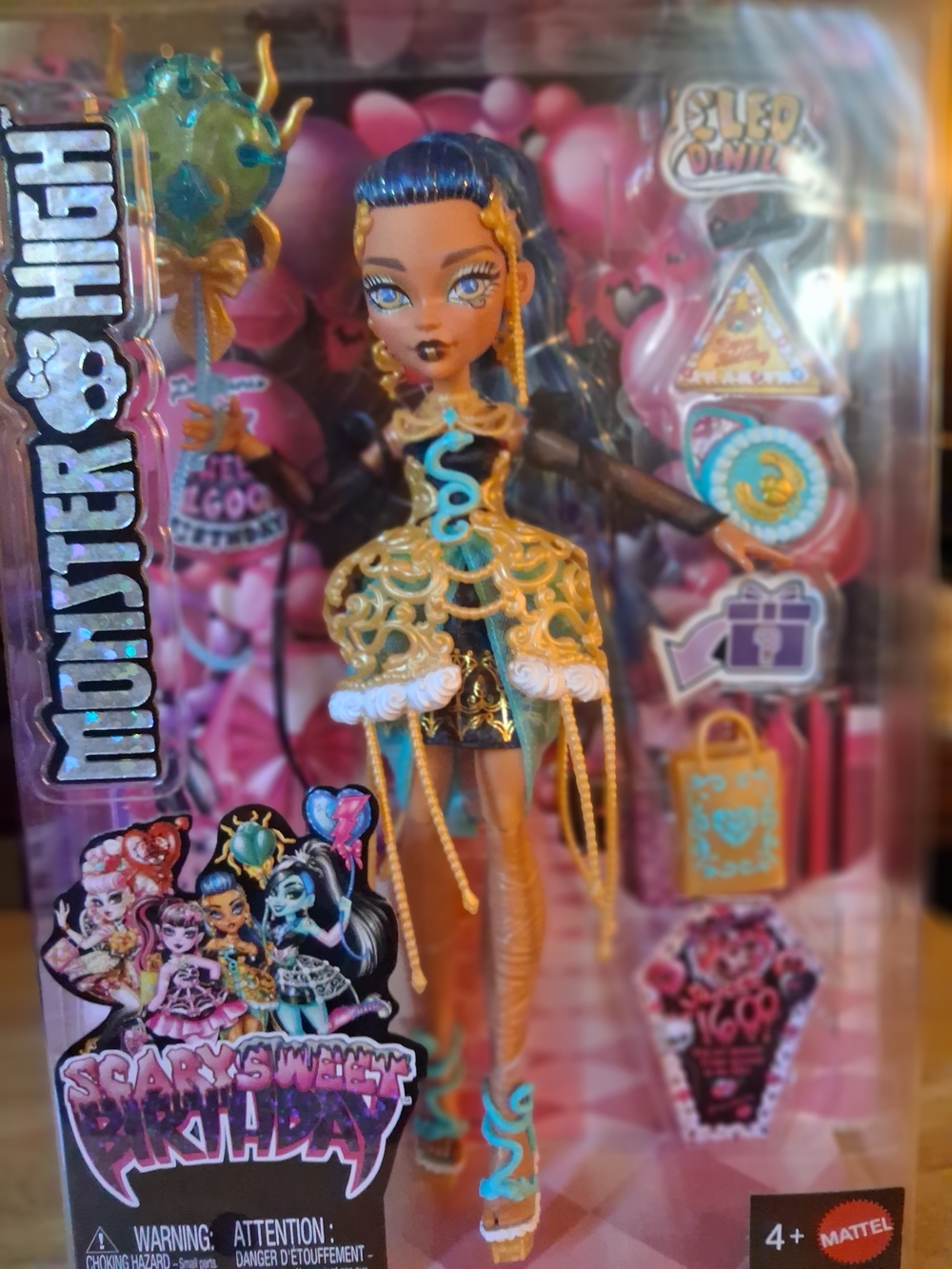 Monster High Cleo de Nile Doll – Black, Gold & Teal